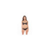 Ensemble 2 pièces soutien-gorge dentelle et lanières - string noir 